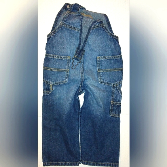 ☆Like New☆OSH KOSH B'GOSH Adorable Toddler Denim Cargo Overalls☆24mo - Picture 9 of 16